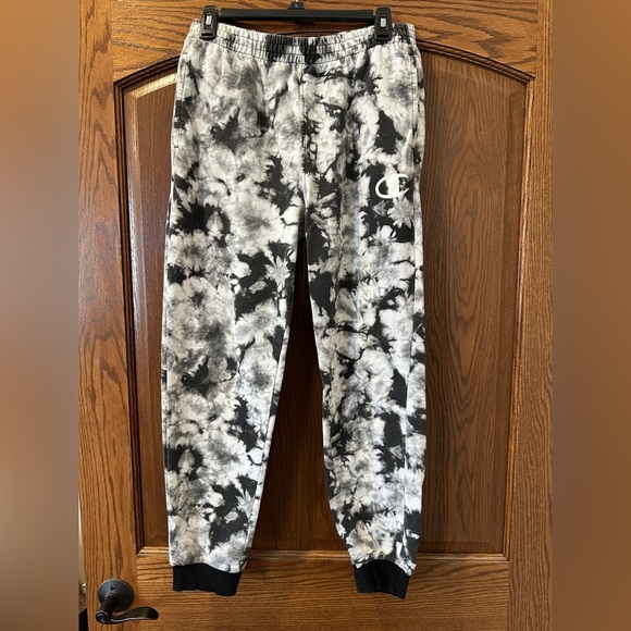 Champion Black and White Tie-Dye Sweatpant joggers - Picture 1 of 4